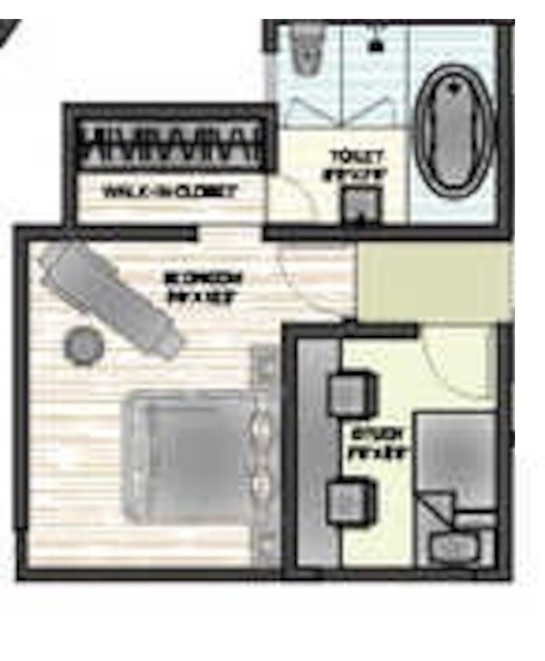 Floor plan of 1 BHK 405 Sq. Ft. Apartment in Neo Clarissa, Mumbai