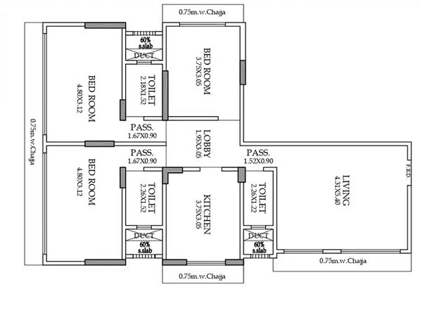 3 BHK 1085 Sq. Ft. Apartment