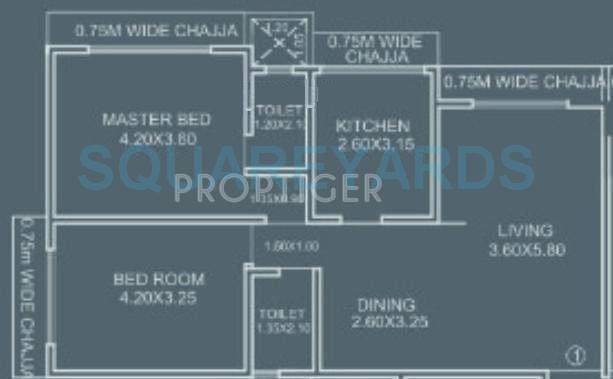 2 BHK 1385 Sq. Ft. Apartment
