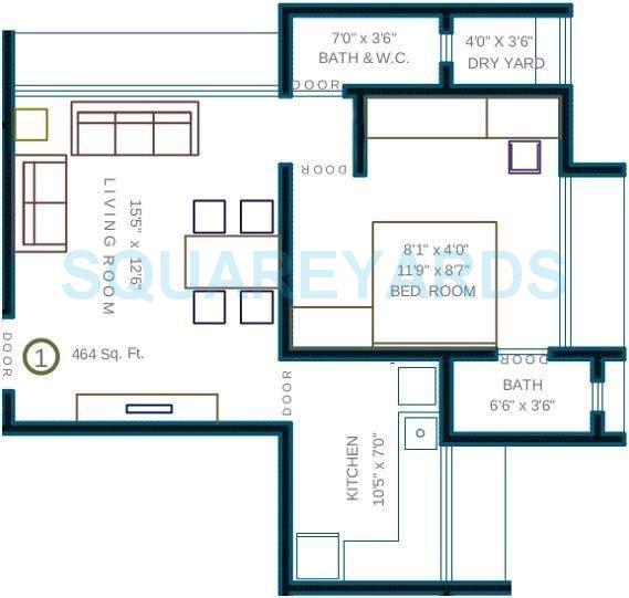 1 BHK 742 Sq. Ft. Apartment in Neumec Morphosis Insula