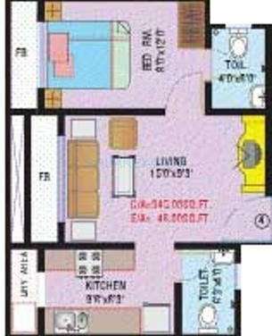 neumec sanskriti apartment 1bhk 570sqft1