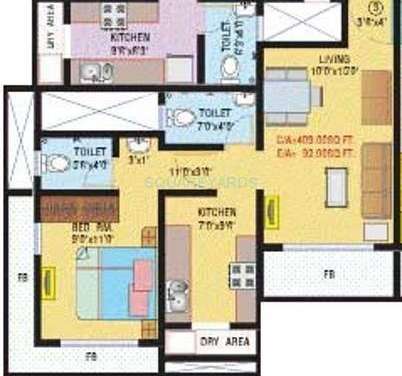 neumec sanskriti apartment 1bhk 665sqft1
