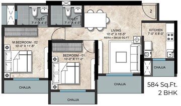  2 BHK Apartment at Nexa Goyal Aspire, Kandivali West – for Sale