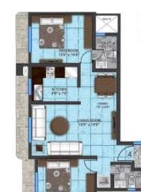 2 BHK 768 Sq. Ft. Apartment in Nidhaan Clover B