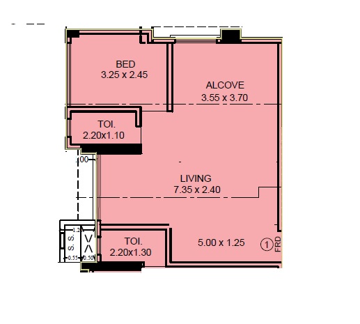 1 BHK 459 Sq. Ft. Apartment in Nidhaan Corporate Park