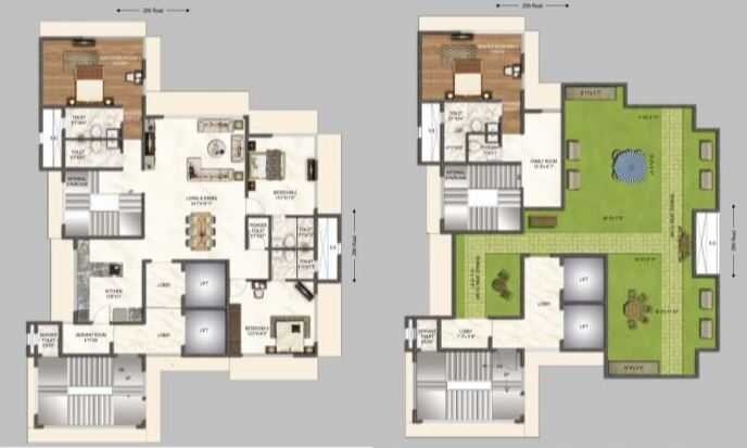 Floor plan of 4 BHK 1474 Sq. Ft. Apartment in Niraj Naik Kakad Niwas, Mumbai