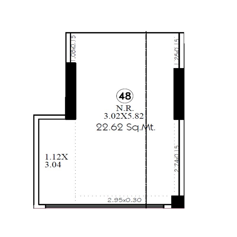 Floor plan of 243 Sq. Ft. Retail Shop in Nirban Nestlings, Mumbai