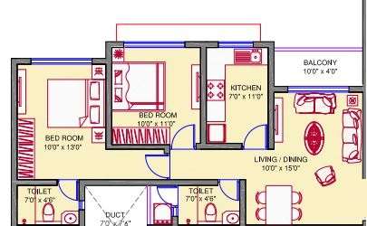 nirmal lifestyle game point apartment 2bhk 1053sqft1