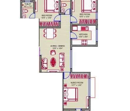 nirmal lifestyle game point apartment 3 bhk 993sqft 20231104021157