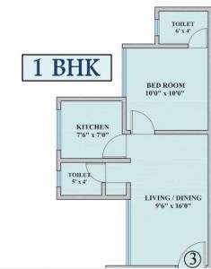 1 BHK 666 Sq. Ft. Apartment in Nirmal Olympia Heights