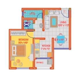 1 BHK 414 Sq. Ft. Apartment in Nirman Green Acres Malad east