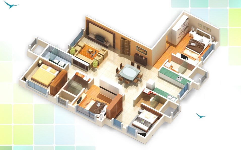 4 BHK 1224 Sq. Ft. Apartment