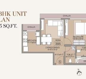 1 BHK 395 Sq. Ft. Apartment in NVN ODC 1