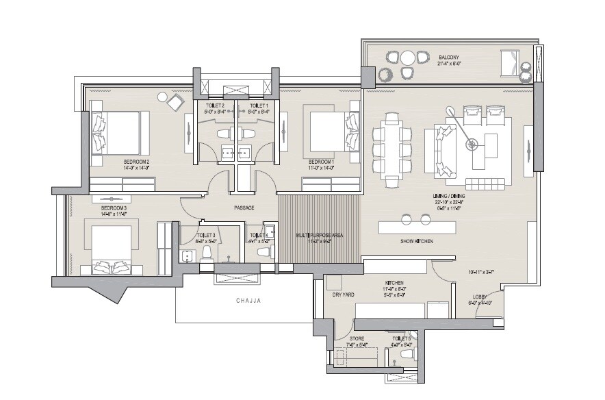 Other, oberoi-elysian-tower-a 3 Bedroom 1872 Sq.Ft. Apartment In Goregaon East Mumbai 7394756