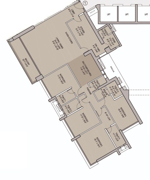 Other, oberoi-elysian-tower-a 4 Bedroom 2400 Sq.Ft. Apartment In Goregaon East Mumbai 7401069