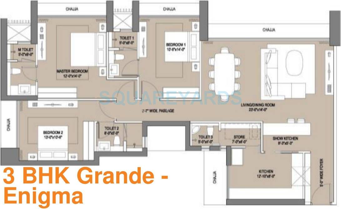  3 BHK Apartment at Oberoi Realty Enigma And Eternia, Mulund West – for Sale