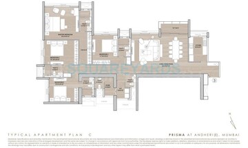  4 BHK Apartment at Oberoi Realty Prisma, Andheri East – for Rent