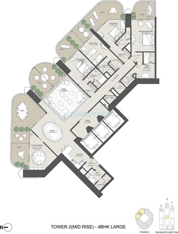  4 BHK Apartment at Omkar 1973, Worli – for Rent