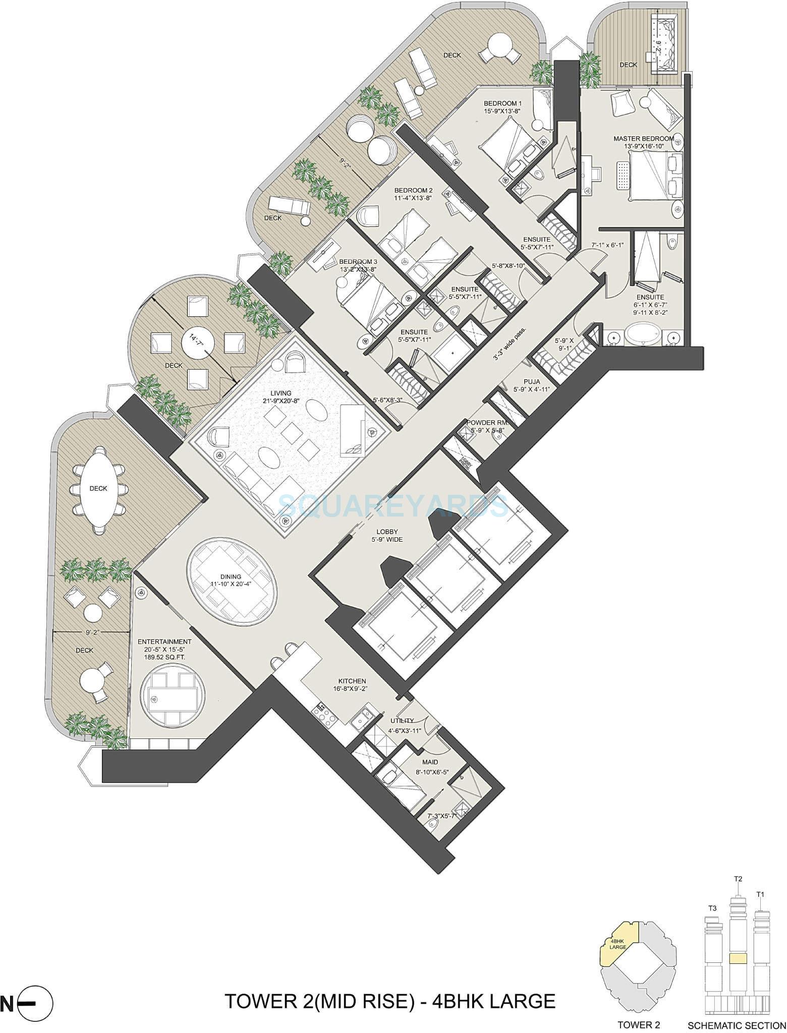 Other, omkar-1973 4 Bedroom 2350 Sq.Ft. Apartment In Worli Mumbai 9200410