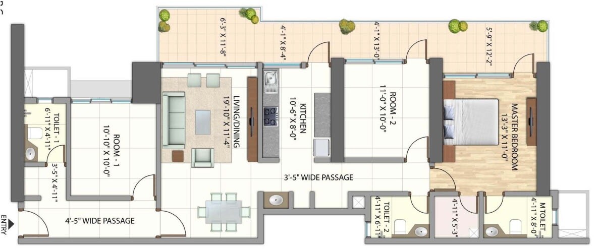 Other, omkar-alta-monte 3 Bedroom 1680 Sq.Ft. Apartment In Malad East Mumbai 9163133