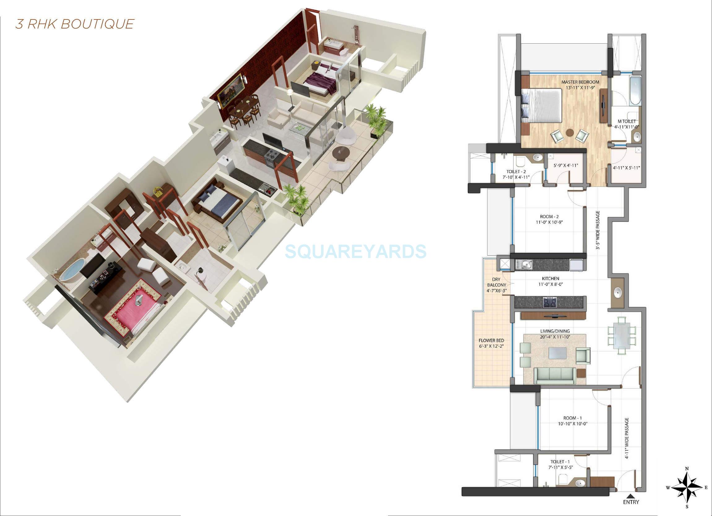 Other, omkar-alta-monte 3 Bedroom 1790 Sq.Ft. Apartment In Malad East Mumbai 9389261