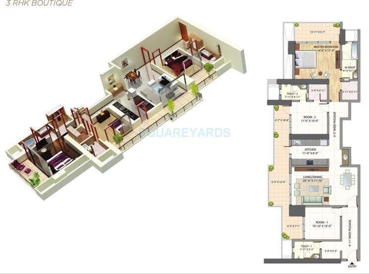 Other, omkar-alta-monte 3 Bedroom 1560 Sq.Ft. Apartment In Malad East Mumbai 8732608