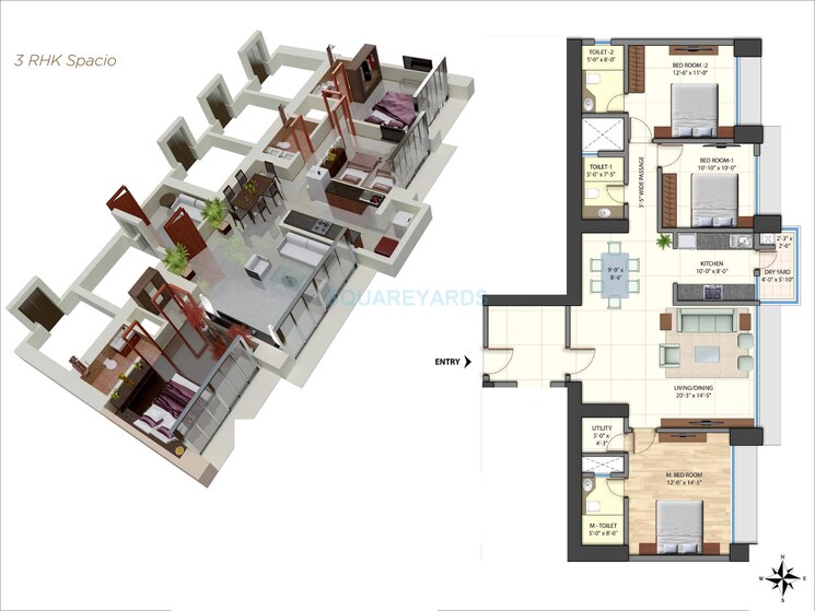 Other, omkar-alta-monte 3 Bedroom 1560 Sq.Ft. Apartment In Malad East Mumbai 9055695