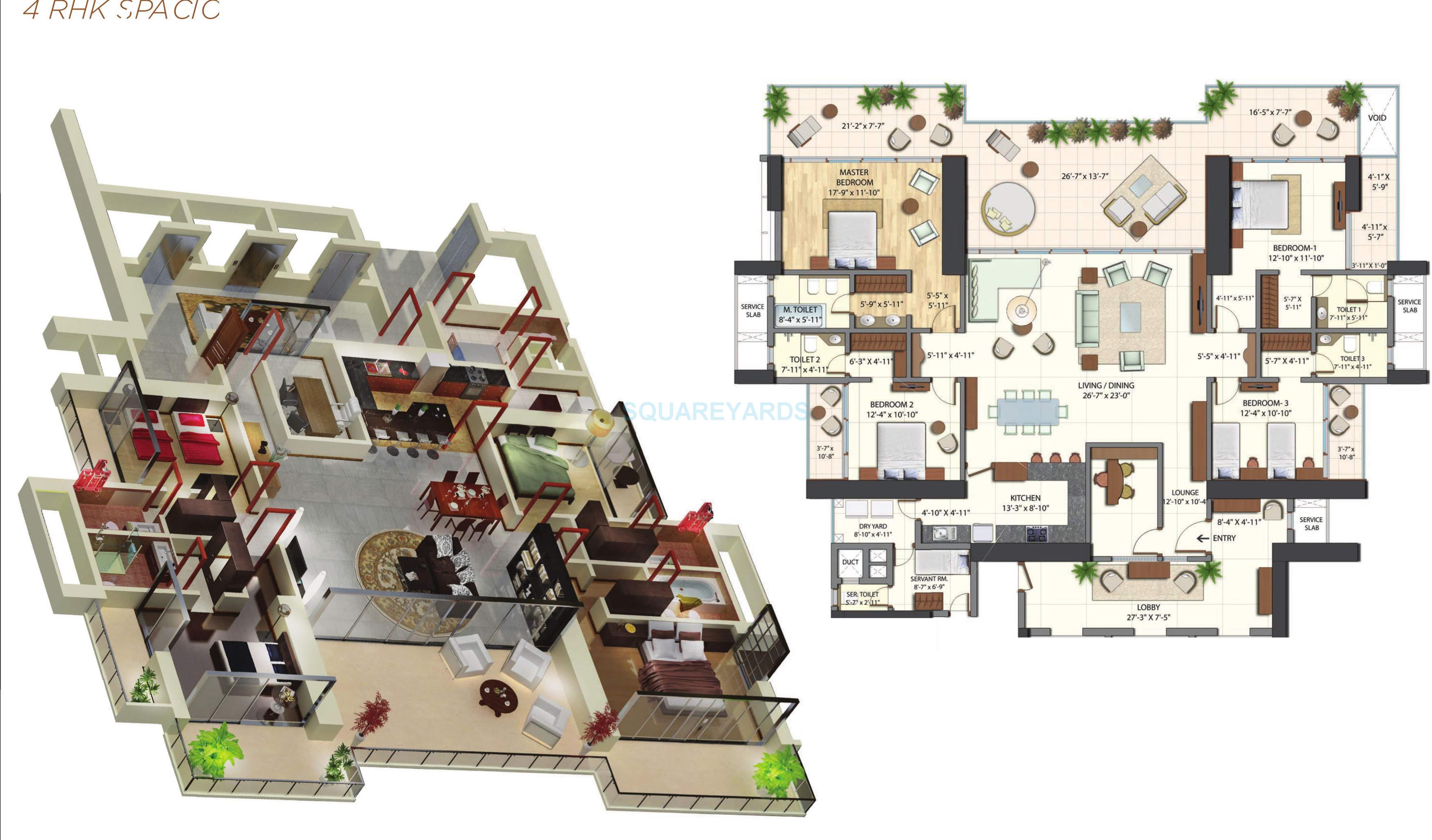 Other, omkar-alta-monte 4 Bedroom 3918 Sq.Ft. Apartment In Laxman Nagar Mumbai 9611607