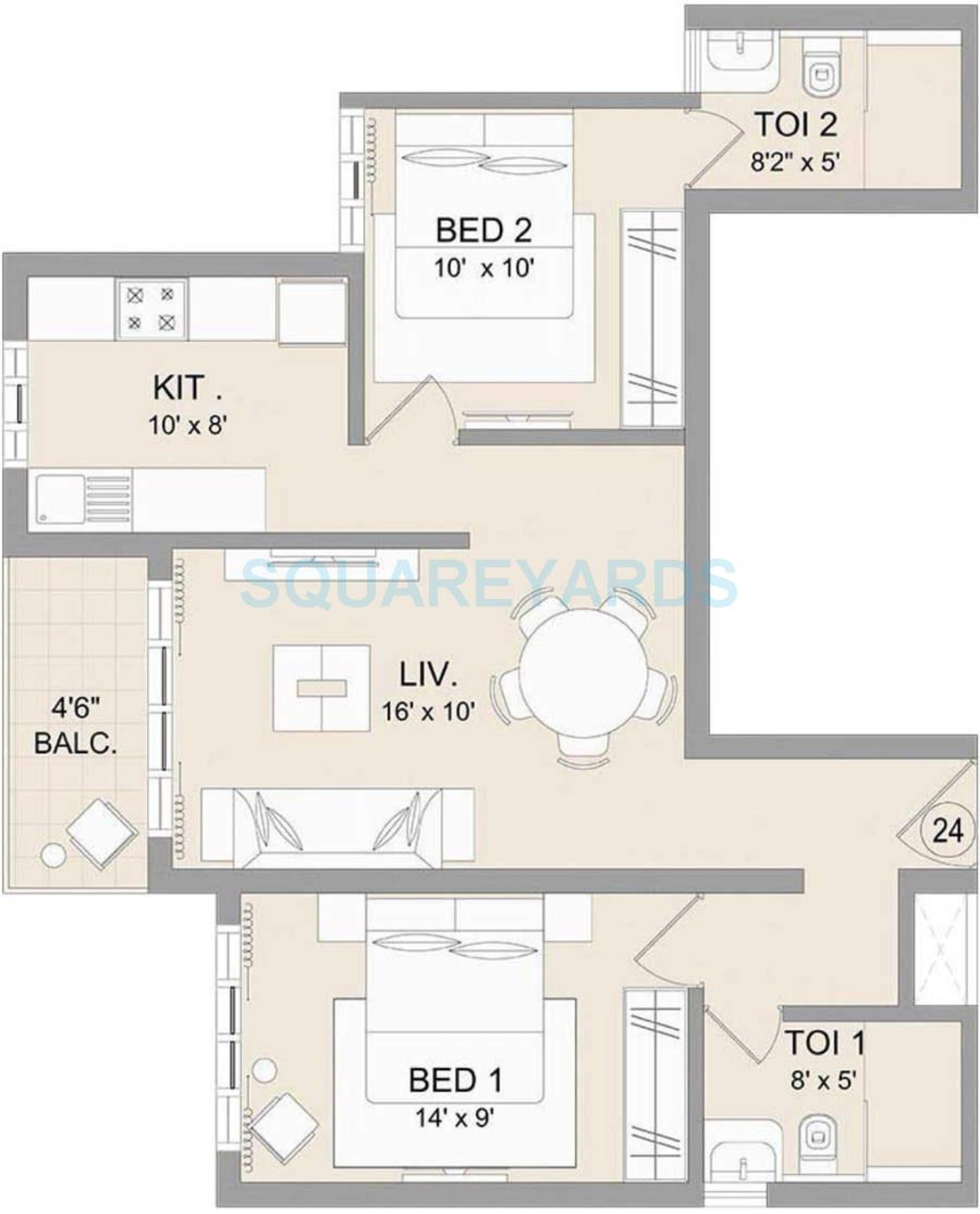 omkar kenspeckle apartment 2bhk 1150sqft1