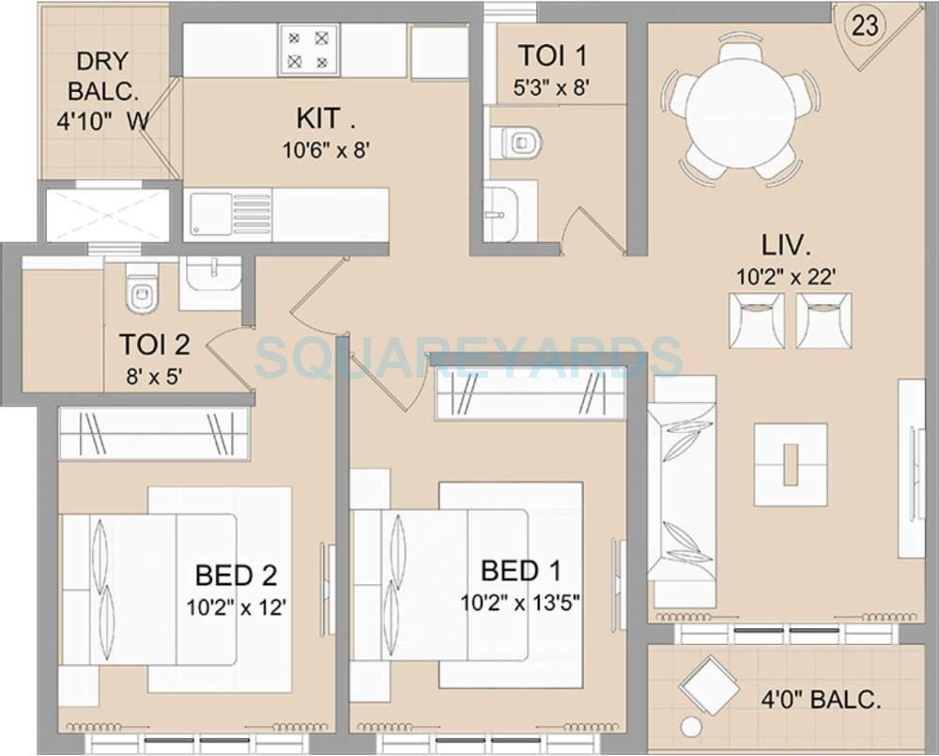 omkar kenspeckle apartment 2bhk 1215sqft1