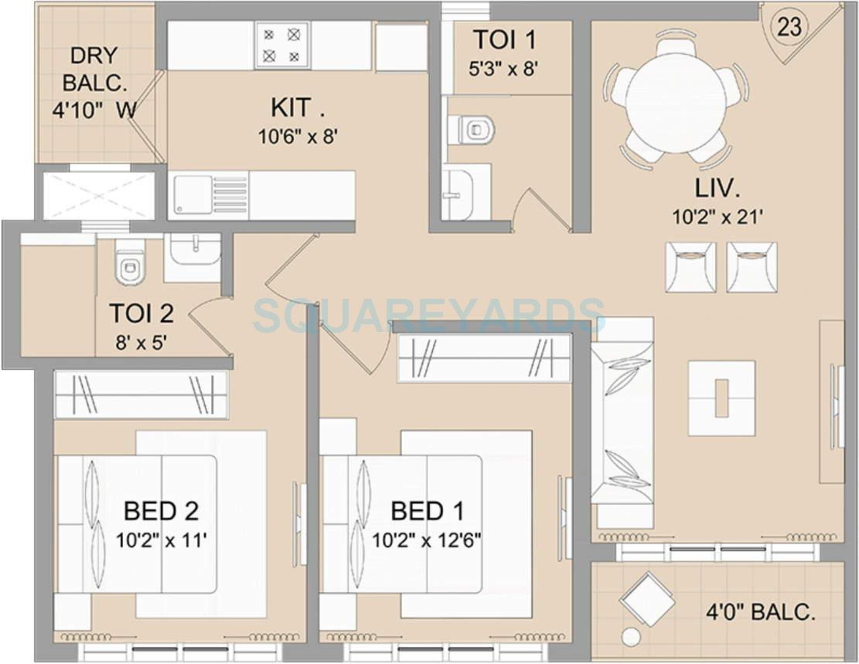 omkar kenspeckle apartment 2bhk 1315sqft1