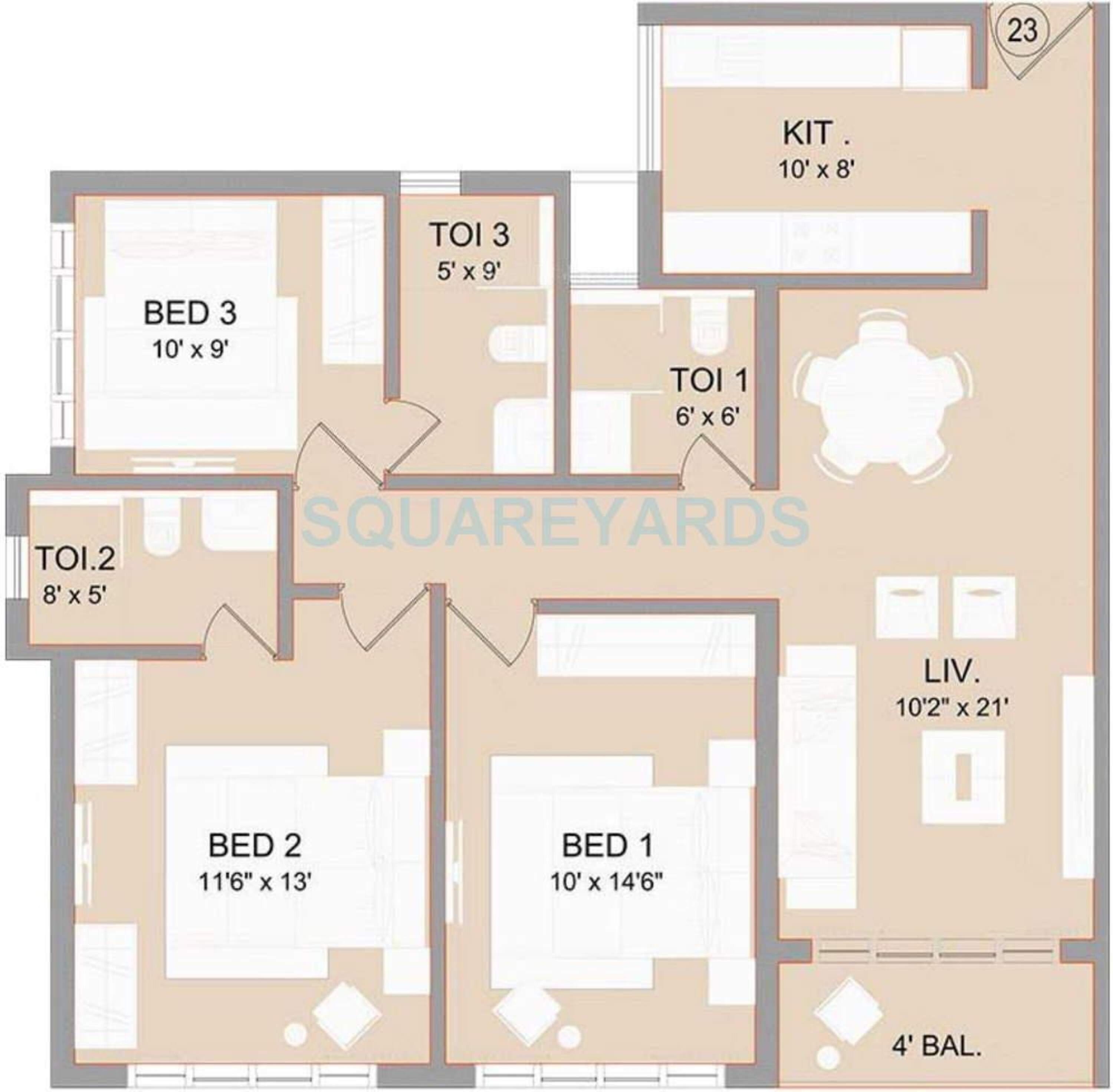 omkar kenspeckle apartment 3bhk 1510sqft1