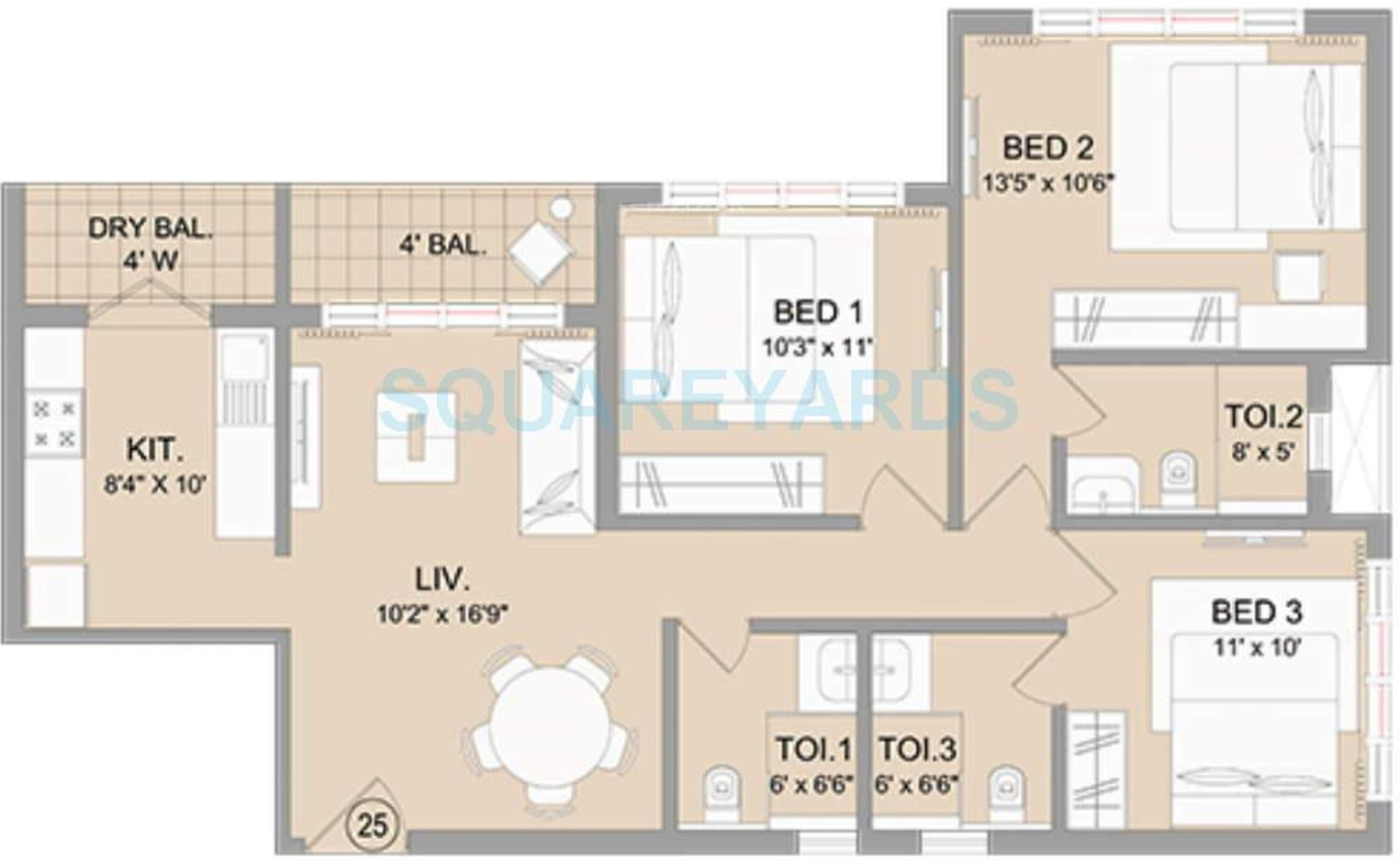 omkar kenspeckle apartment 3bhk 1570sqft1