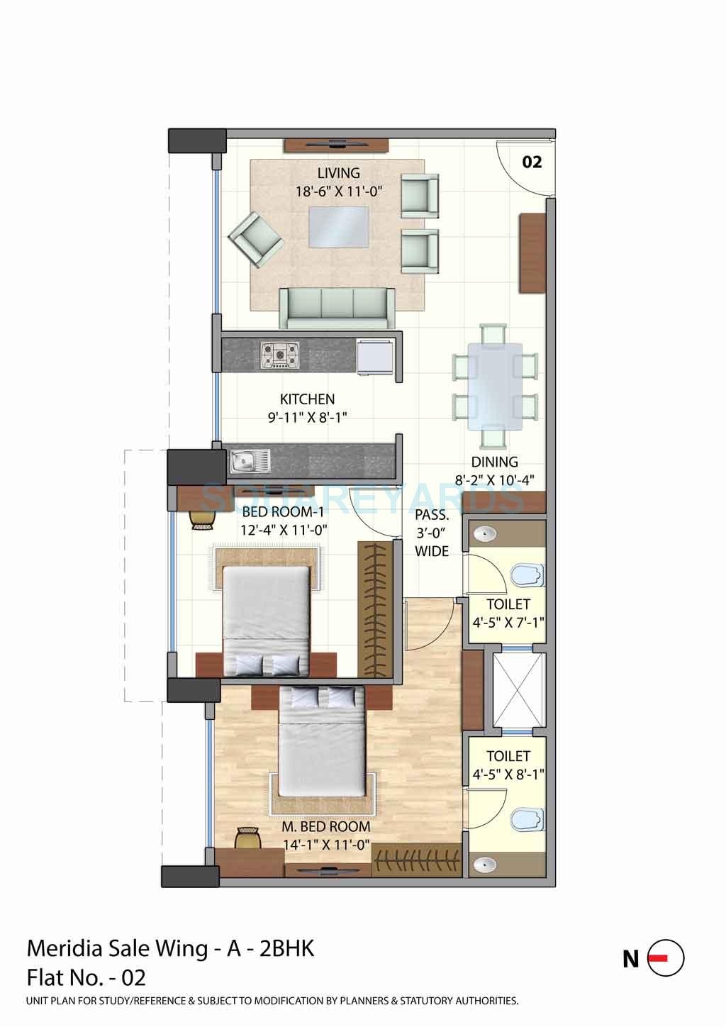 omkar meridia apartment 2bhk 1265sqft1