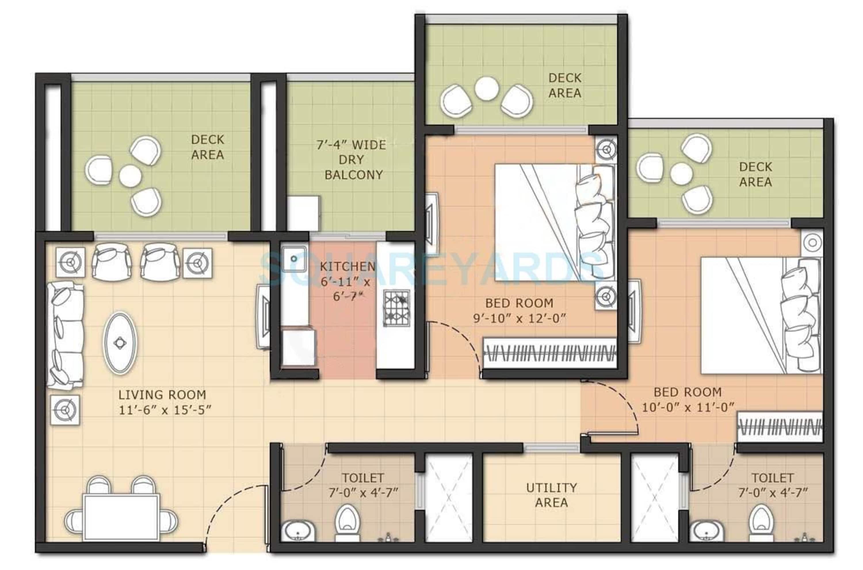 omkar raga apartment 2bhk 1027sqft1