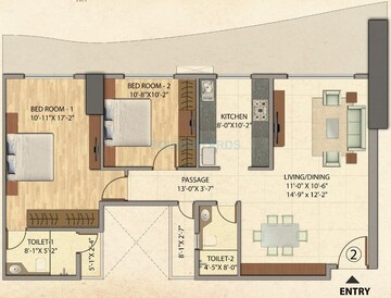  2 BHK Apartment at Omkar Veda Exclusive, Parel – for Rent