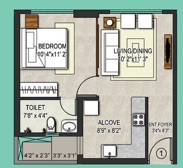  1 BHK Apartment at Omkar Vive, Kurla – for Rent