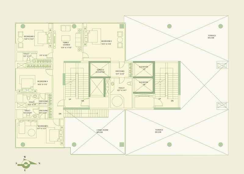 Floor plan of 4 BHK 5893 Sq. Ft. Apartment in Orbit Haven, Mumbai