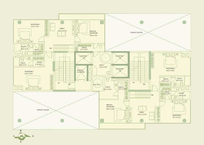 Floor plan of 5 BHK 7700 Sq. Ft. Apartment in Orbit Haven, Mumbai