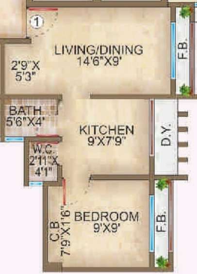 1 BHK 299 Sq. Ft. Apartment in Ornate Galaxy