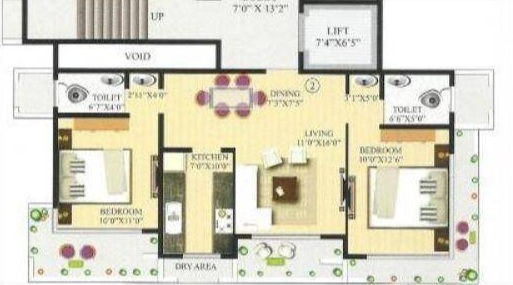 ornate universal nutan annexe apartment 2bhk 1250sqft31