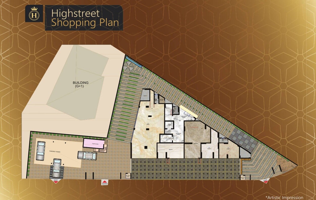 Floor plan of 1269 Sq. Ft. Retail Shop in Oswal Heights, Mumbai