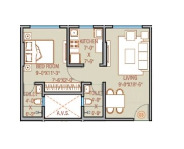  1 BHK Apartment at Oxford Navrang Crystal, Goregaon West – for Sale