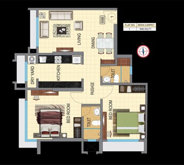  2 BHK Apartment at Oxford Navrang Oasis, Goregaon West – for Sale