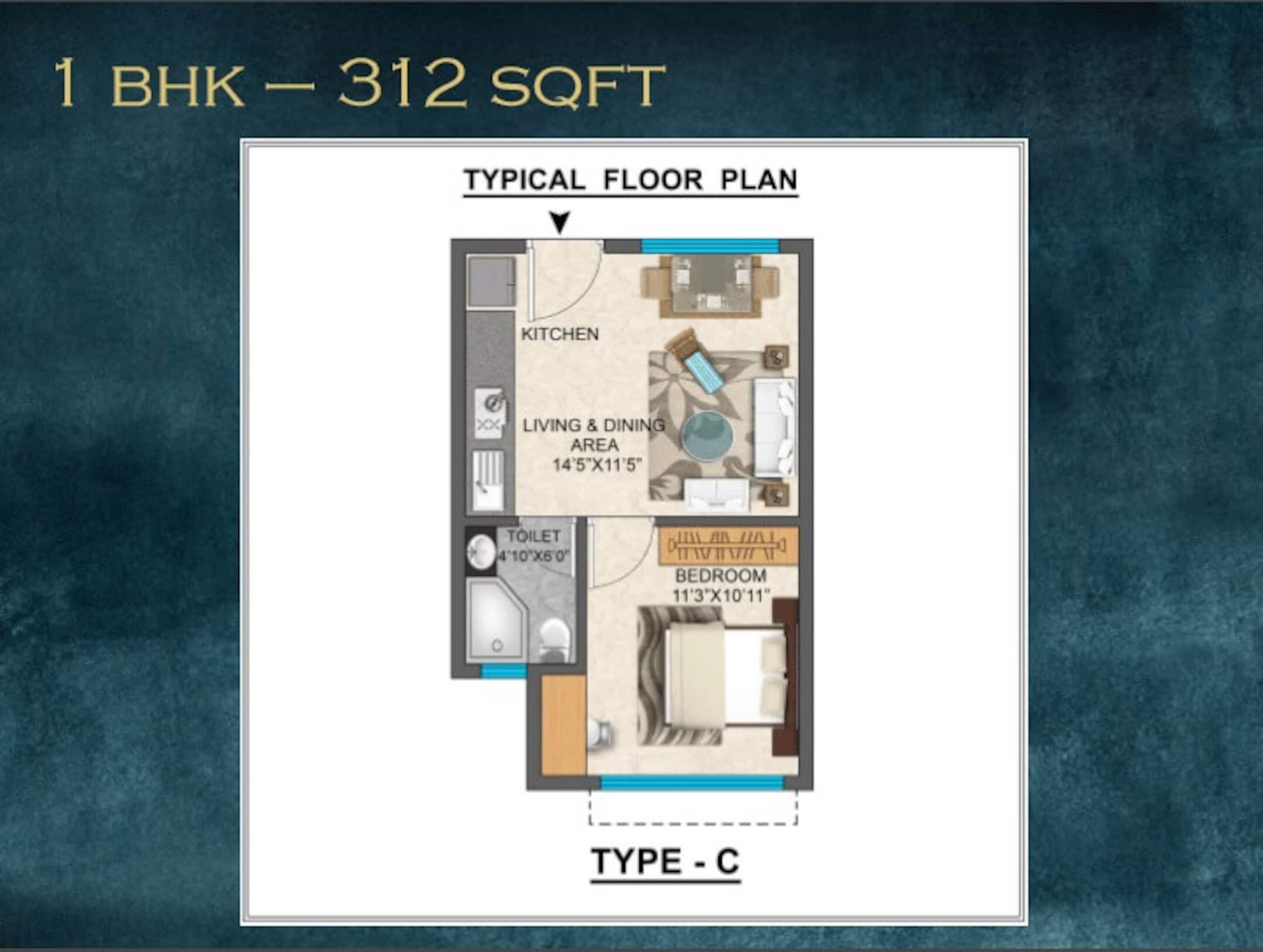 ozone one residences apartment 1bhk 312sqft 1