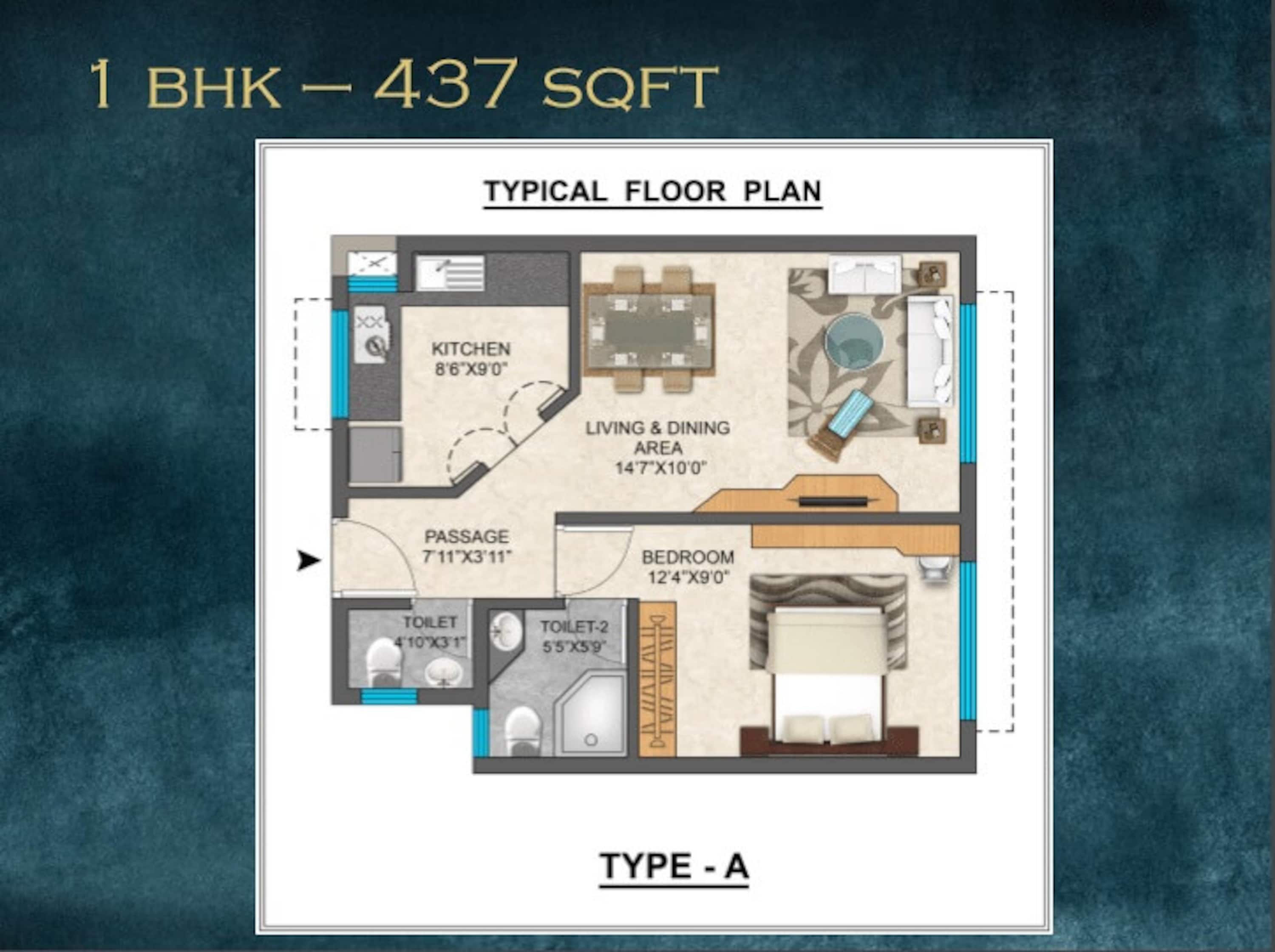 ozone one residences apartment 1bhk 437sqft 1