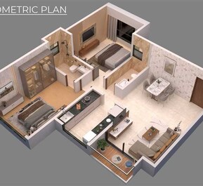 2 BHK 692 Sq. Ft. Apartment in Palkhi Mrda