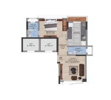  1 BHK Apartment at Jeevan Nagar – for Sale