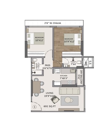  2 BHK Apartment at Panom Park Malad, Goraswadi – for Sale