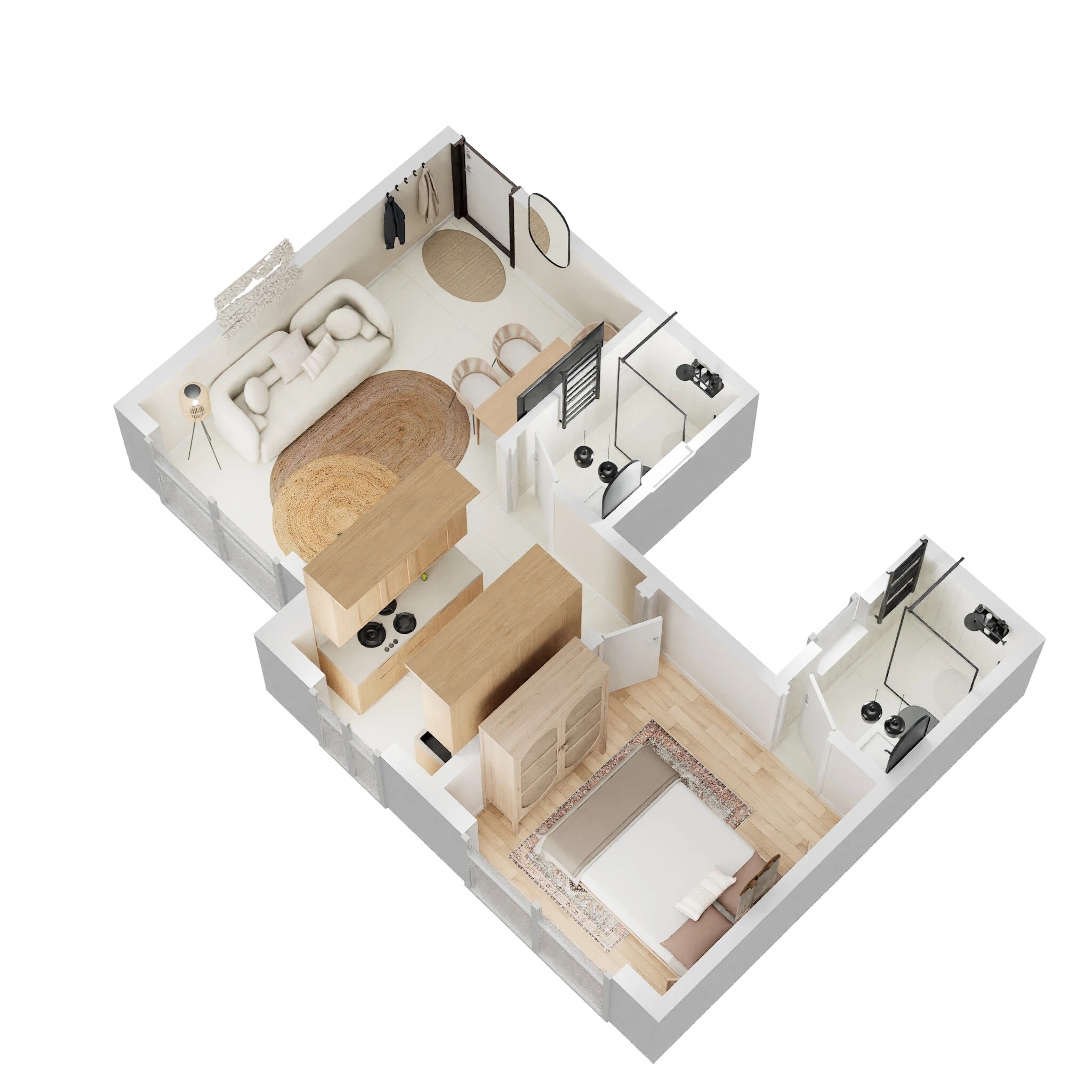 1 BHK 366 Sq. Ft. Apartment